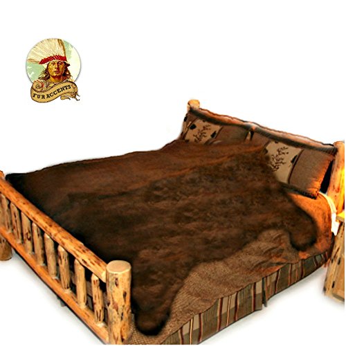 Hand Crafted Bear Skin Area Rug -  Plush Faux Fur - Luxury Fur - Animal Pelt Shape - Designer Throw Rug - Hand Made in America by Fur Accents - USA