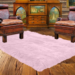 Man Made Faux Fur Area Rug - Rectangular - Shaggy Man Made Flokati, Sheepskin - Washable - Colorfast - Hand Made To Order in the USA - Designer Art Rug by Fur Accents