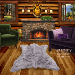 Hand Crafted Bear Skin Area Rug -  Plush Faux Fur - Luxury Fur - Animal Pelt Shape - Designer Throw Rug - Hand Made in America by Fur Accents - USA
