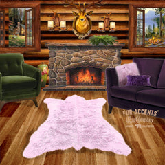 Hand Crafted Bear Skin Area Rug -  Plush Faux Fur - Luxury Fur - Animal Pelt Shape - Designer Throw Rug - Hand Made in America by Fur Accents - USA
