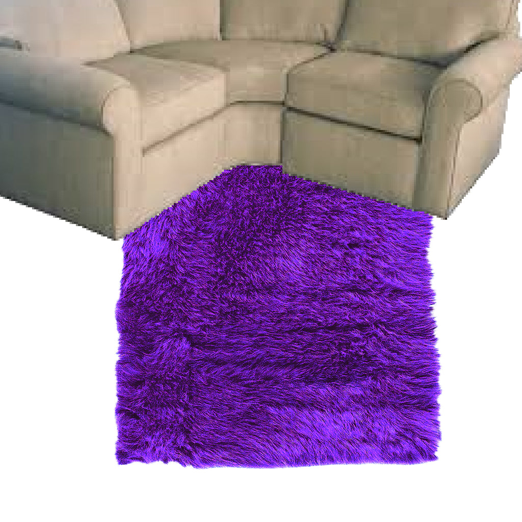 Contemporary Faux Fur Area Rug - Rectangular - Shaggy Man Made Flokati, Sheepskin - Washable - Colorfast - Hand Made To Order in the USA - Designer Art Rug by Fur Accents