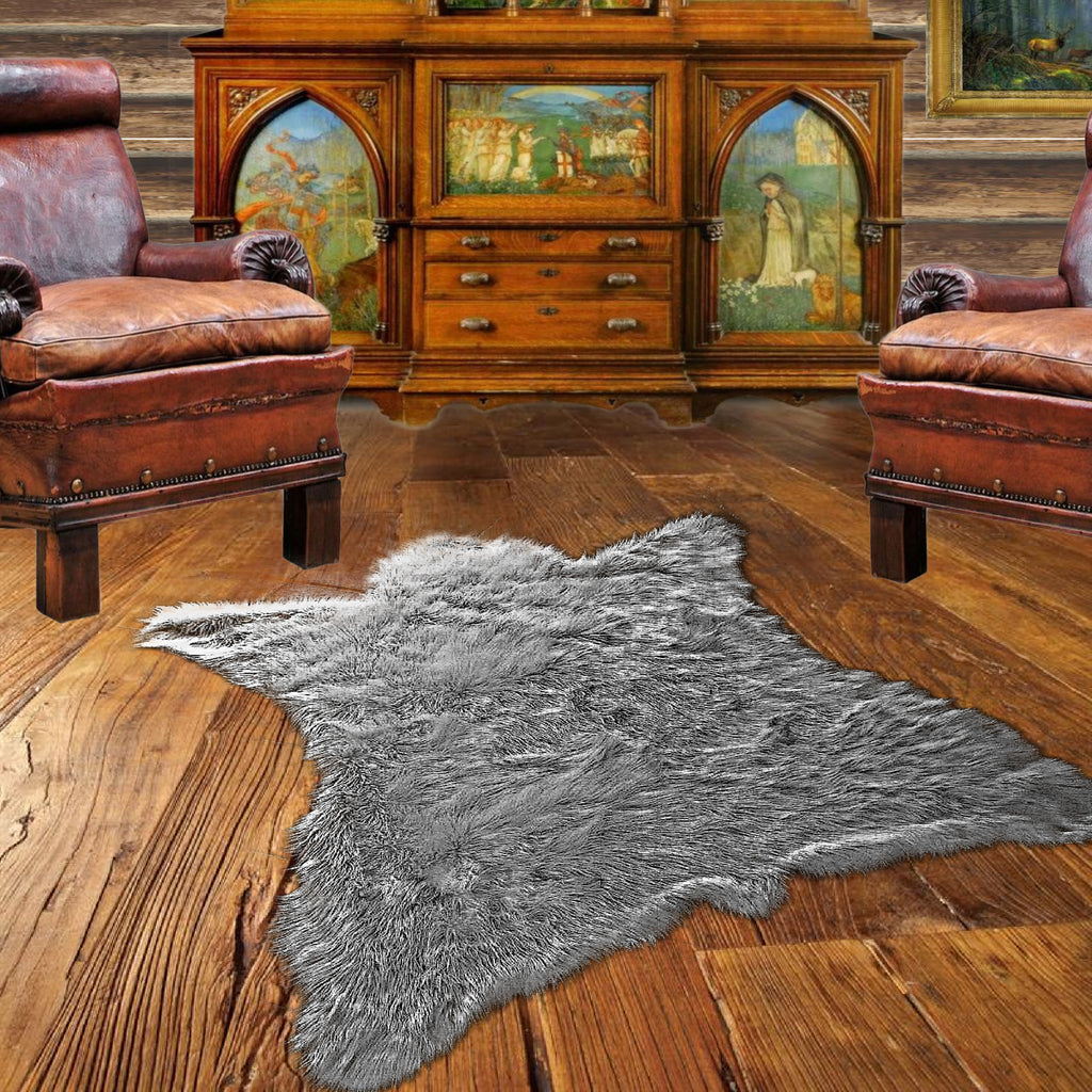 Brown Bear Skin Rug,  Realistic, Faux Fur, Area Rug, Lodge Cabin, Throw Rug, Old Fashion, Rustic, Cottage Décor, Shag, Gifts for Him, Gift for For Dad, Hand Made to Order in America, Fur Accents USA