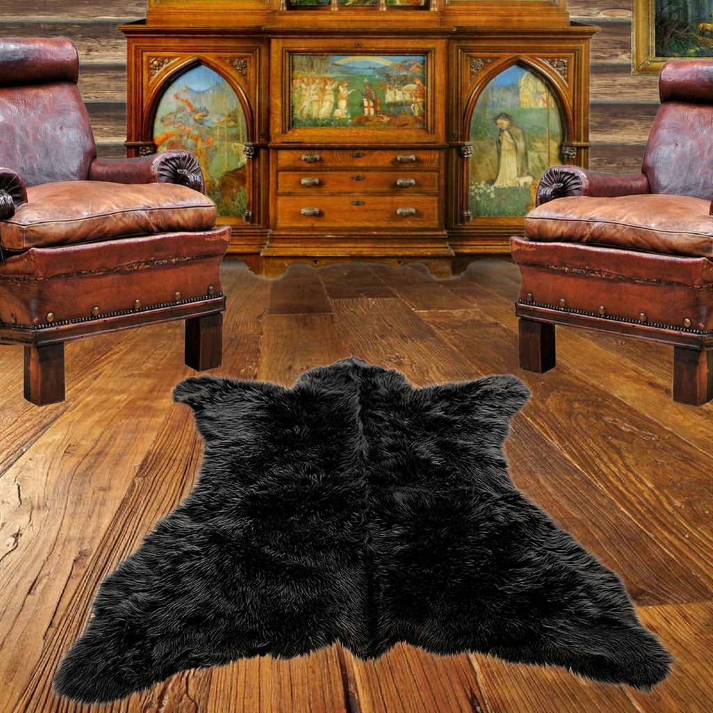 Brown Bear Skin Rug,  Realistic, Faux Fur, Area Rug, Lodge Cabin, Throw Rug, Old Fashion, Rustic, Cottage Décor, Shag, Gifts for Him, Gift for For Dad, Hand Made to Order in America, Fur Accents USA