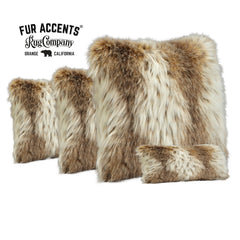1 Plush Faux Fur Pillow - Sham - Cover - Plush Shag - All Sizes - Brown Diamond Russian Fox - Designer Throw - Toss - Hand Made in America by  Fur Accents USA