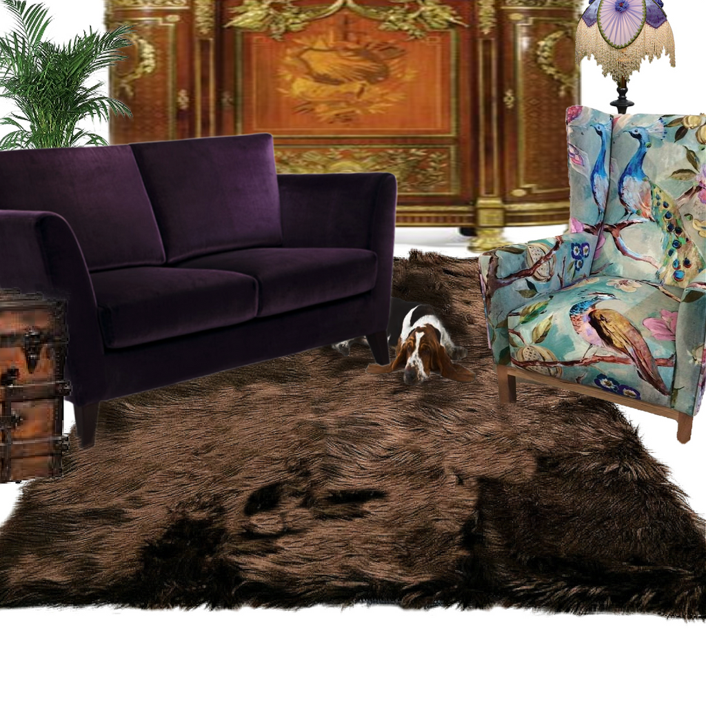 Contemporary Faux Fur Area Rug - Rectangular - Shaggy Man Made Flokati, Sheepskin - Washable - Colorfast - Hand Made To Order in the USA - Designer Art Rug by Fur Accents