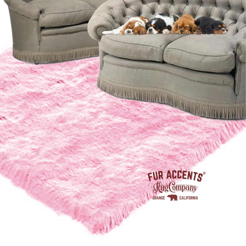 Contemporary Faux Fur Area Rug - Rectangular - Shaggy Man Made Flokati, Sheepskin - Washable - Colorfast - Hand Made To Order in the USA - Designer Art Rug by Fur Accents