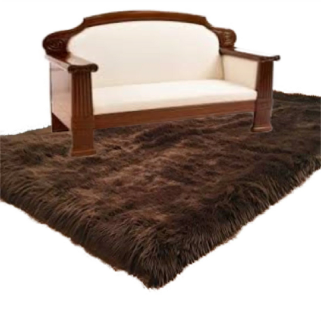 Contemporary Faux Fur Area Rug - Rectangular - Shaggy Man Made Flokati, Sheepskin - Washable - Colorfast - Hand Made To Order in the USA - Designer Art Rug by Fur Accents