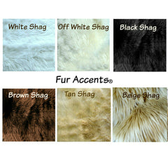 Plush Faux Fur Accent, Throw Rug - Luxury Fur, Thick Shaggy Golden Wolf, Coyote Pelt Shape Designer Throw Rug  - Hand Made in America by Fur Accents - USA