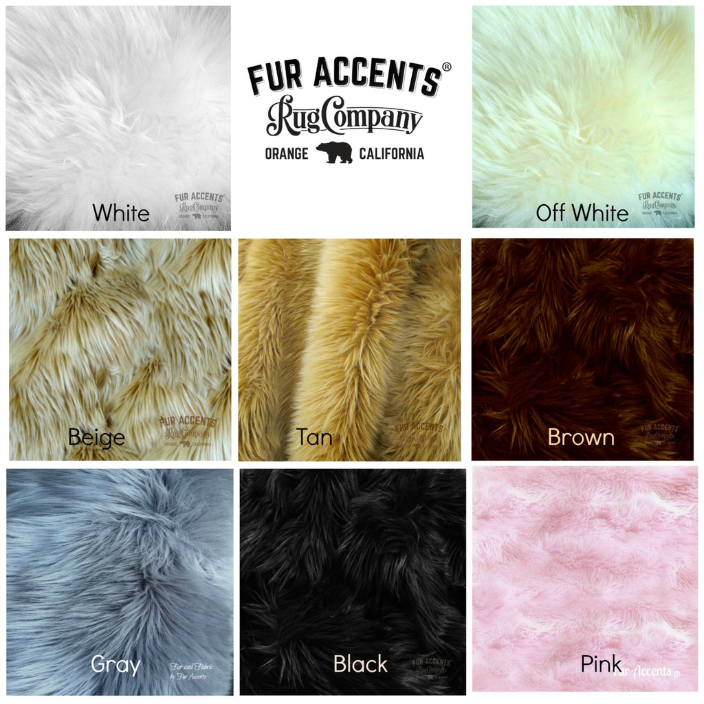 Sumptuous Faux Fur Area Rug, Soft, Plush, Shag Throw Carpet, Man Made Flokati Sheepskin, Rectangle - Designer, Exclusive, Hand Made in America by Fur Accents USA