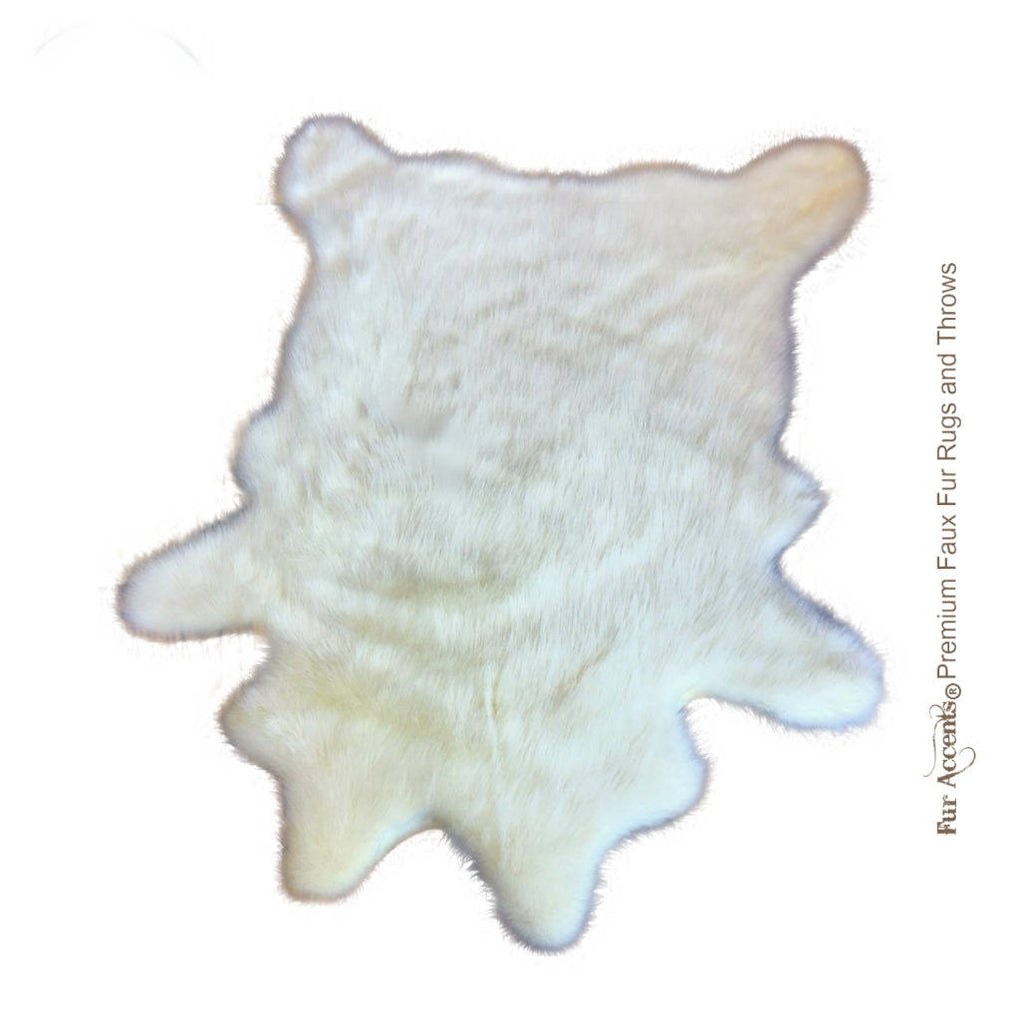 Plush Faux Fur Area Rug - Luxury Fur Thick Shaggy Deer Skin - Faux Fur - Animal Pelt Shape Designer Throw Rug - Fur Accents - USA