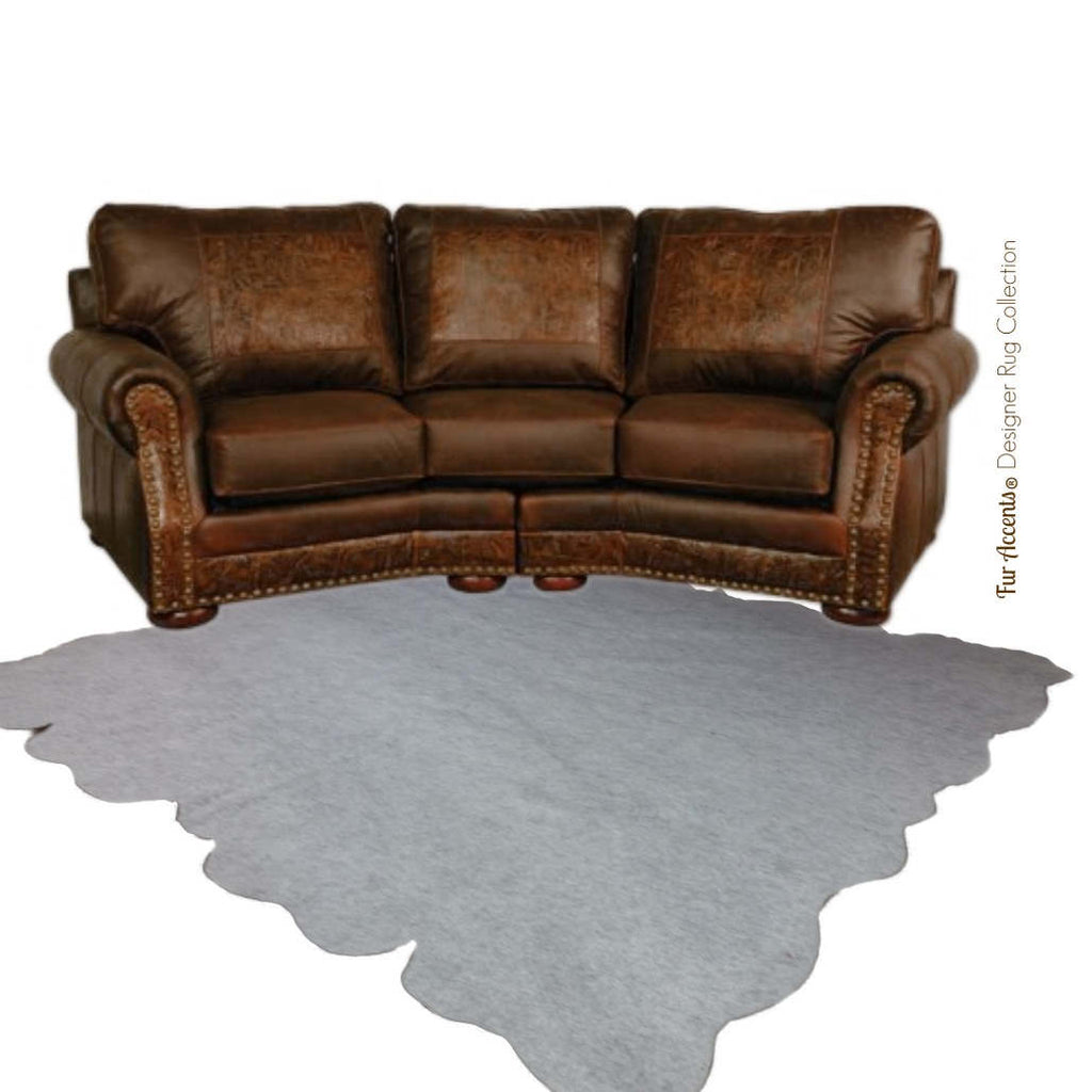 Plush Faux Fur Area Rug - Luxury Fur Thick Shaggy Random Shape Sheepskin - Faux Fur - Country Edge Designer Throw Rug - Fur Accents - USA