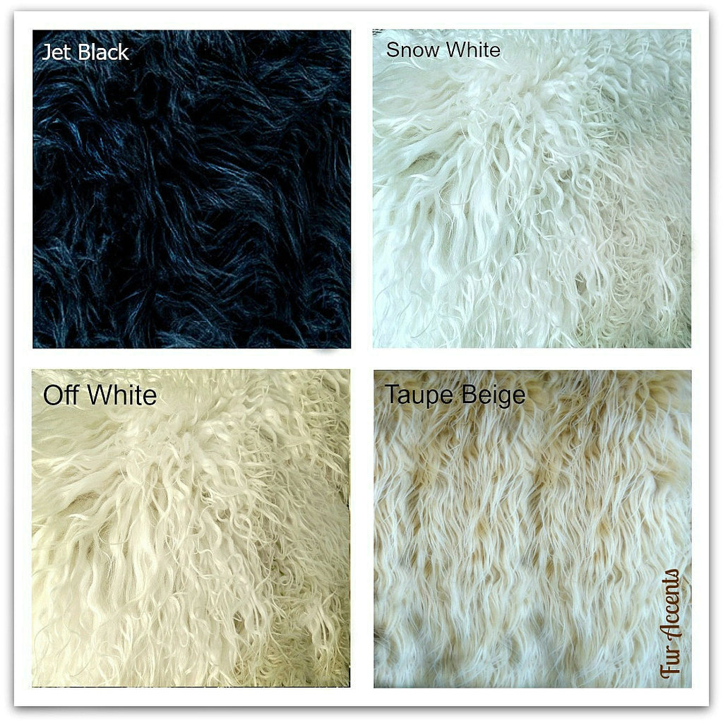Plush Faux Fur Area Rug - Luxury Fur Thick Shaggy English Sheepskin - Faux Fur - Animal Pelt Shape Designer Throw Rug - Fur Accents - USA