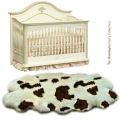 Plush Faux Fur Area Rug - Shaggy Thick Icelandic Sheepskin - Quatro - Octo Design Shape - Throw 6 Colors Designer Art Rug by Fur Accents USA