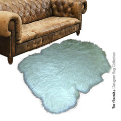 Plush Faux Fur Accent Rug - Shaggy Country Edge Sheepskin - 6 Colors - Designer Art Rugs by Fur Accents - USA