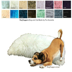 Hand Made in America - Dog Bed - Pet - Cat Mat - Faux Fur Shaggy Luxury Fur - Sheepskin Padded Throw Rug - Shabby Chic Shag Pelt - 16 Colors