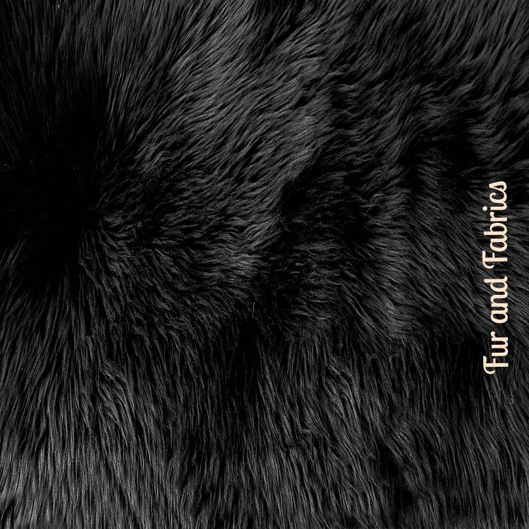 Plush Faux Fur Bedspread - Black Shag Bear Design - Designer Throws by Fur Accents USA