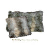 Plush Faux Fur Pillow - Sham - Cover - Exotic Gray Raccoon Stripe Fur - 3 New Sizes and Colors - Designer Throw - Toss -  Fur Accents USA
