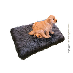 Dog Bed - Pet - Cat Mat - Faux Fur Shaggy Long Hair Mongolian Llama - Sheepskin Padded Throw Rug - Shabby Chic Shag Pelt - 16 Colors