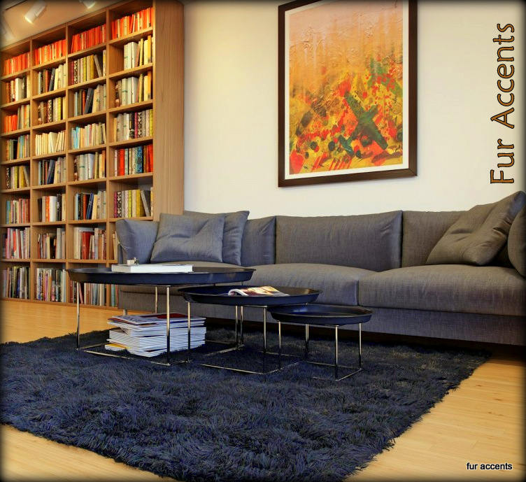 Plush Faux Fur Area Rug - Luxury Fur Thick Shaggy Sheepskin - Faux Fur - Rectangle Shape Designer Throw Rug - Fur Accents - USA