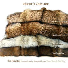 Faux Fur Throw Blanket - Bedspread - Luxurious Hand Pieced Fur - Minky Cuddle Fur Lining - by Fur Accents USA