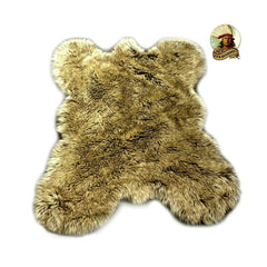 Plush Faux Fur Area Rug - Rocky Mountain Bear Skin - Hide - Pelt Shape - Designer Throw Carpet - 6 Colors -Art Rug by Fur Accents - USA