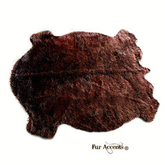 Hand Made Buffalo Hide Rug - Plush Luxury Faux Fur - Plains Buffalo Skin - Ultra Suede Lining - Hand Made by Local Artisans at Fur Accents - USA