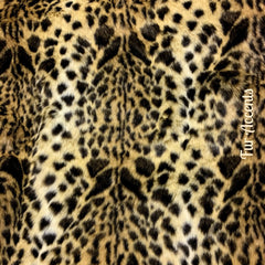 Faux Fur Throw Blanket - Bedspread - Plush Luxury Fur - Medium Brown Spotted Leopard - Minky Cuddle Fur Lining - Fur Accents - USA