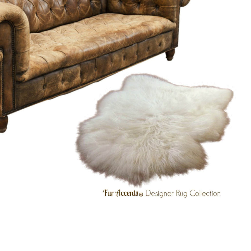Plush Faux Fur Area Rug - Luxury Fur Thick Icelandic Sheepskin - Shaggy Faux Fur - Fur Accents - USA