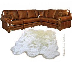 Plush Faux Fur Area Rug - Luxury Fur Thick Shaggy Sheepskin - Faux Fur - Animal Pelt Shape Designer Throw Rug - Fur Accents - USA