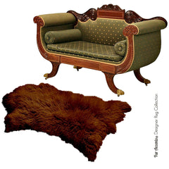 Plush Faux Fur Area Rug - Luxury Fur Thick Shaggy Icelandic Sheepskin - Pendleton Shape Designer Throw - Fur Accents - USA