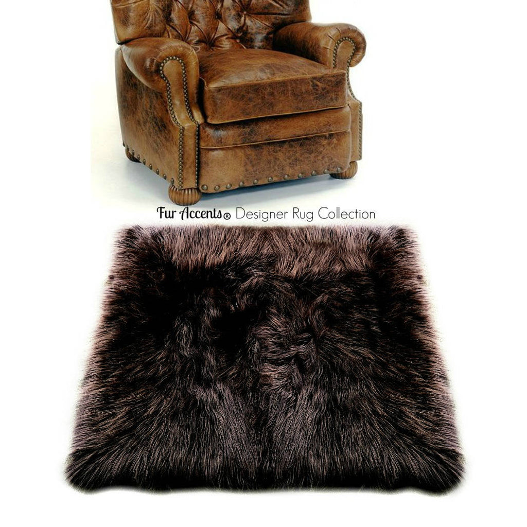 Plush Faux Fur Area Rug - Shaggy Thick Icelandic Sheepskin - Rectangle - Square Shape - Throw 6 Colors Designer Art Rug by Fur Accents USA
