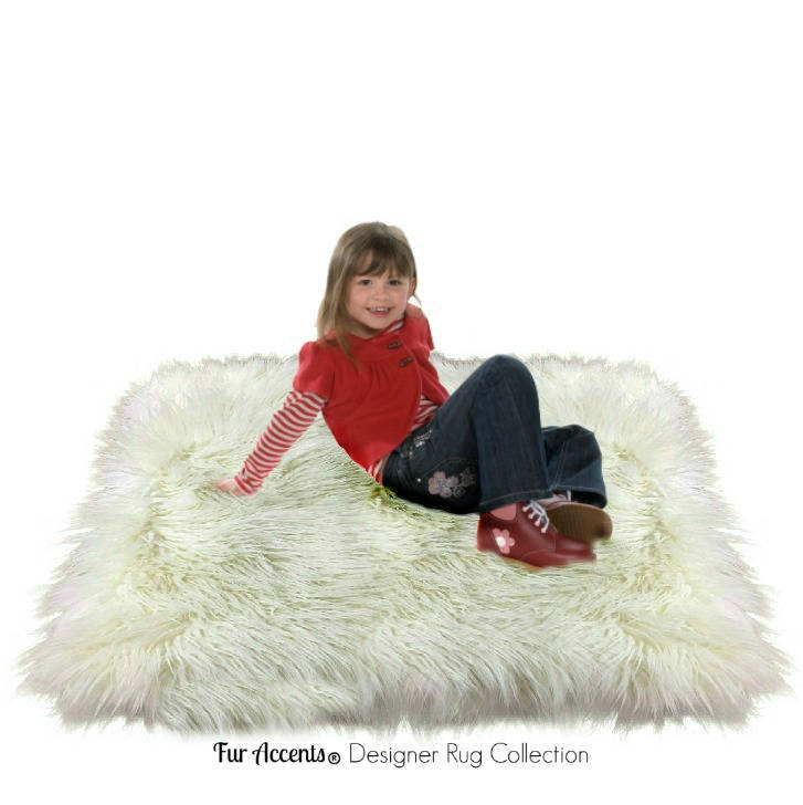 Plush Faux Fur Area Rug - Shaggy Thick Icelandic Sheepskin - Rectangle - Square Shape - Throw 6 Colors Designer Art Rug by Fur Accents USA
