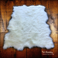 Plush Faux Fur Area Rug - Tattered Edge - Sheepskin - Pelt Shape Designer Throw - 6 Colors -Art Rug by Fur Accents - USA