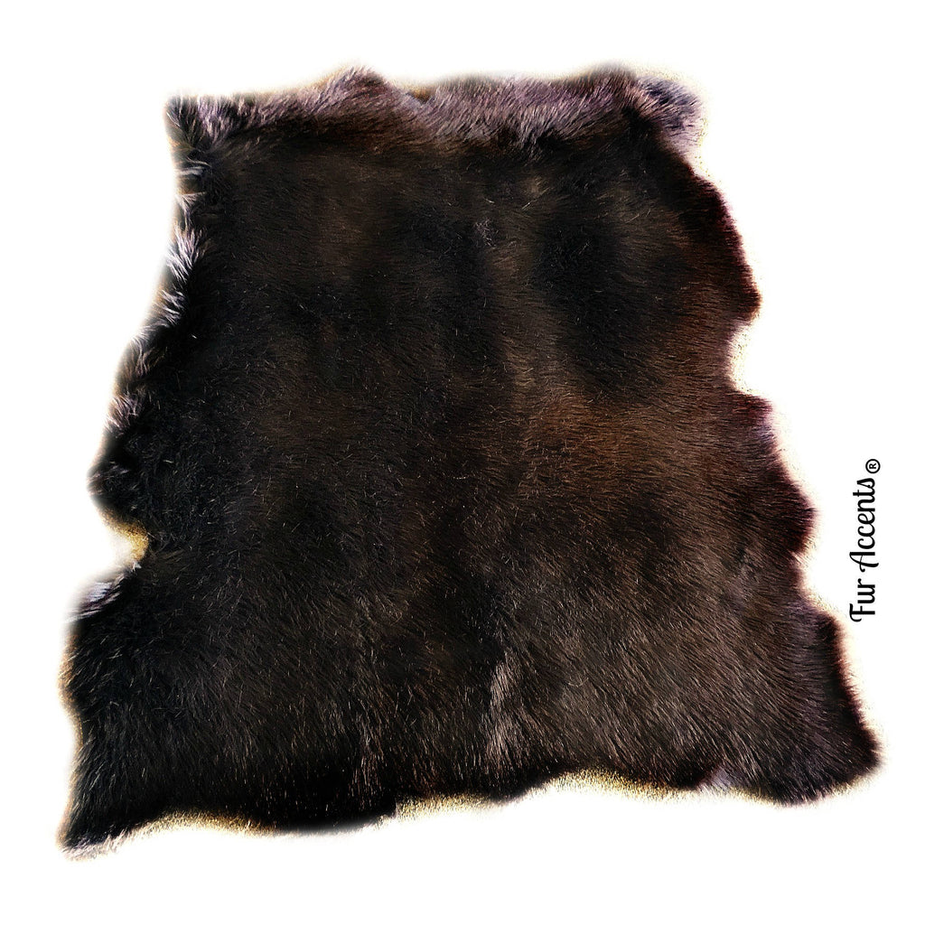 Plush Faux Fur Area Rug - Tattered Edge - Sheepskin - Pelt Shape Designer Throw - 6 Colors -Art Rug by Fur Accents - USA
