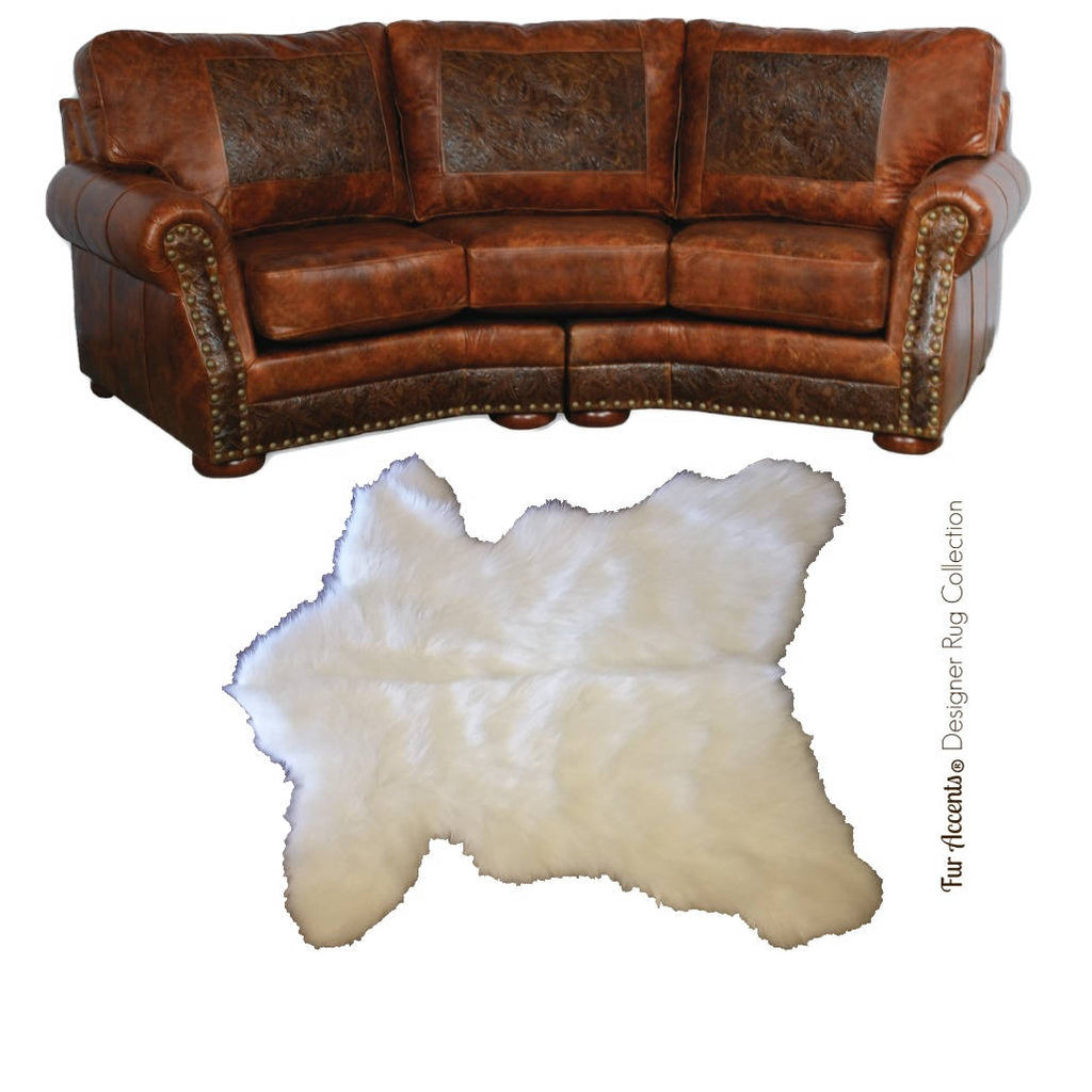 Plush Faux Fur Area Rug - Sierra Bear Skin - Hide - Pelt Shape - Designer Throw Carpet - 6 Colors -Art Rug by Fur Accents - USA