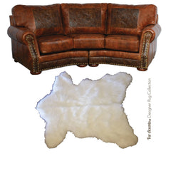 Plush Faux Fur Area Rug - Sierra Bear Skin - Hide - Pelt Shape - Designer Throw Carpet - 6 Colors -Art Rug by Fur Accents - USA