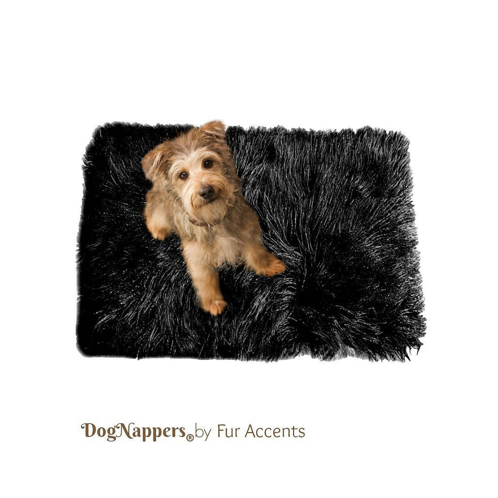 Dog Bed - Pet - Cat Mat - Faux Fur Shaggy Long Hair Mongolian Llama - Sheepskin Padded Throw Rug - Shabby Chic Shag Pelt - 16 Colors