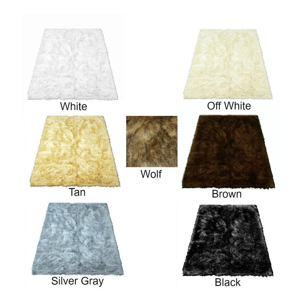 Set of 4  Plush Faux Fur Round Placemats, Luxury Fur, Soft Shaggy Faux Sheepskin, Place Mat, Table Top, Wedding Décor, Designer Accessories, Fur Accents USA