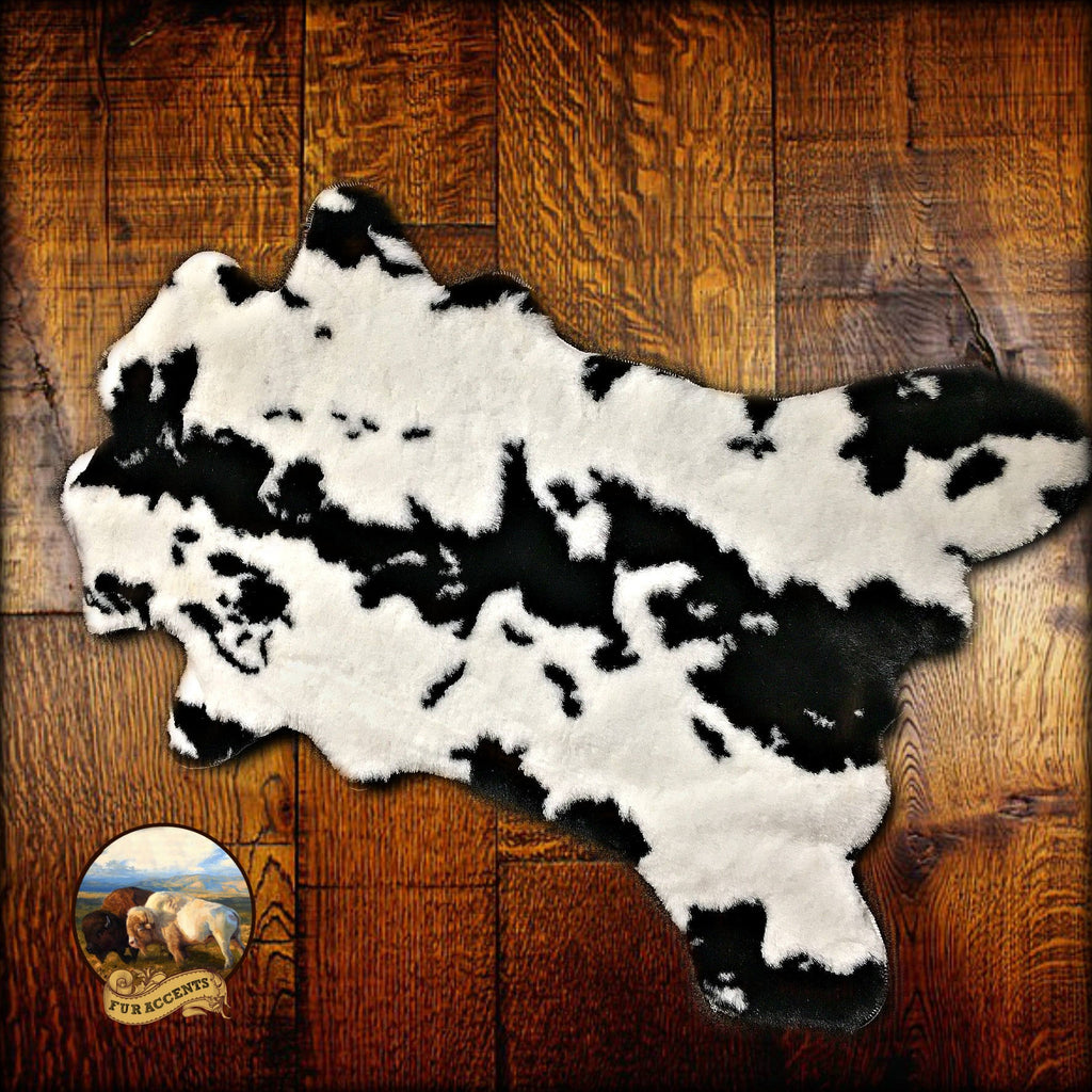 Plush Faux Fur Area Rug - Luxury Fur Soft Shaggy Deer Skin - Faux Fur - Animal Pelt Shape Designer Throw Rug - Fur Accents - USA