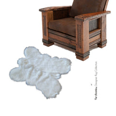 Plush Faux Fur Area Rug - Rocky Mountain Bear Skin - Hide - Pelt Shape - Designer Throw Carpet - 6 Colors -Art Rug by Fur Accents - USA
