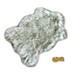 Plush Faux Fur Area Rug - Shaggy Sheepskin - Chubby Bear Design Shape - Throw 6 Colors Designer Art Rug by Fur Accents USA