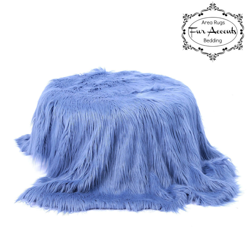 Plush  Faux Fur Throw Blanket - Bedspread Soft Plush Shag - Luxury Fur - White, Black, Gray 6 Sizes Minky Cuddle Fur Lining Fur Accents USA