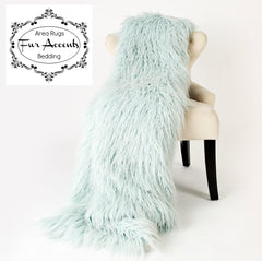 Plush  Faux Fur Throw Blanket - Bedspread Soft Plush Shag - Luxury Fur - White, Black, Gray 6 Sizes Minky Cuddle Fur Lining Fur Accents USA