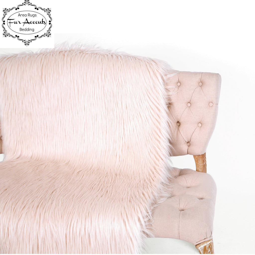 Plush  Faux Fur Throw Blanket - Bedspread Soft Plush Shag - Luxury Fur - White, Black, Gray 6 Sizes Minky Cuddle Fur Lining Fur Accents USA