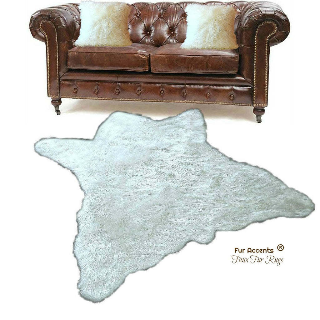 Hand Crafted Bear Skin Rug, Realistic, Faux Fur, Area Rug, Lodge Cabin, Throw Rug, Old Fashion, Rustic, Cottage Décor, Shag, Gifts for Him, Gift for For Dad, Hand Made to Order in America, Fur Accents USA