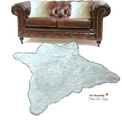 Hand Crafted Bear Skin Rug, Realistic, Faux Fur, Area Rug, Lodge Cabin, Throw Rug, Old Fashion, Rustic, Cottage Décor, Shag, Gifts for Him, Gift for For Dad, Hand Made to Order in America, Fur Accents USA