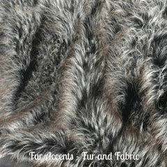 Plush Faux Fur Accent, Throw Rug - Luxury Fur, Thick Shaggy Golden Wolf, Coyote Pelt Shape Designer Throw Rug  - Hand Made in America by Fur Accents - USA