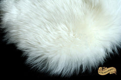 Plush Faux Fur Sheepskin Area Rug - Luxury Fur Thick Shaggy Pelt Shape Designer Throw Rug - White or Off White Shag - Fur Accents - USA