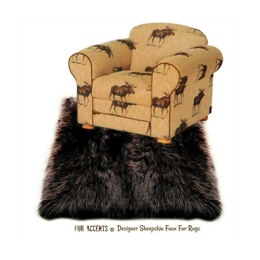 Plush Faux Fur Area Rug - Luxury Fur Thick Shaggy Icelandic  Sheepskin - Faux Fur - White - Off White or Brown - Rectangle - Fur Accents USA