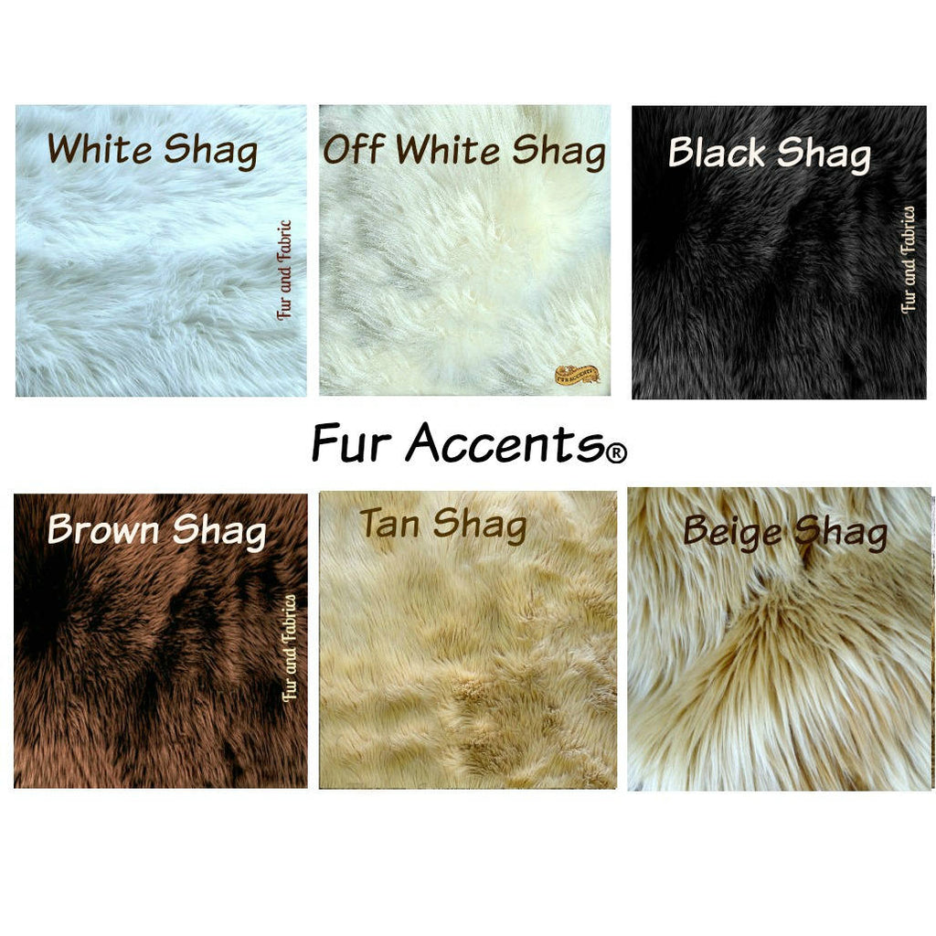 Plush Faux Fur Area Rug - Round Shaggy Shag - Sheepskin - Round Shape Designer Throw - 6 Colors -Art Rug by Fur Accents - USA